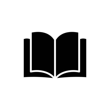 Kitap ikonu vektör çizimi. Açık kitap işareti ve sembol. Kitap simgesi