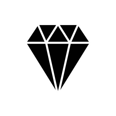 Elmas ikon vektör illüstrasyonu. Elmas taşları işareti ve sembolü