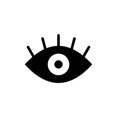 Göz ikonu vektör illüstrasyonu. Göz işareti ve sembol. Bak ve Görüş simgesi. 