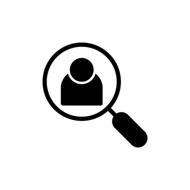 Simge vektör illüstrasyonu işe alınıyor. Arama işi boşluk işareti ve sembol. İnsan kaynakları konsepti. İşe alım.