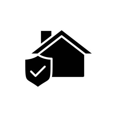 Ev sigortası ikonu vektör illüstrasyonu. ev koruma işareti ve sembol