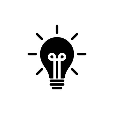 Lamba ikonu vektör illüstrasyonu. Ampul işareti ve sembol. fikir sembolü.