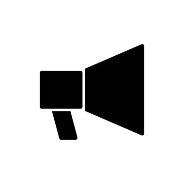 Megafon ikon vektör çizimi. Hoparlör işareti ve sembol