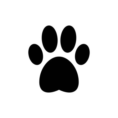 Paw simgesi vektör illüstrasyonu. Pençe izi ve sembol. köpek ya da kedi pençesi