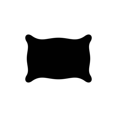 Yastık simgesi vektör çizimi. Yastık işareti ve sembol. Rahat yumuşacık yastık.