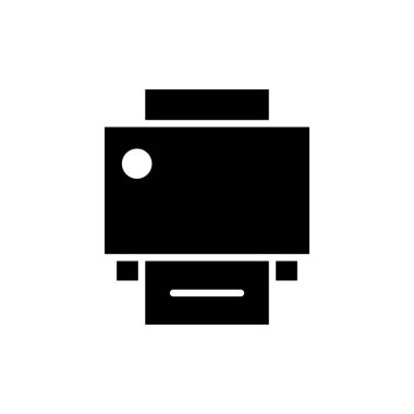 Simge vektör çizimini yazdır. yazıcı işareti ve sembol