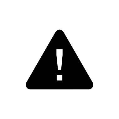 Tehlike ikonu vektör çizimi. Dikkat işareti ve sembol. Tehlike uyarısı işareti