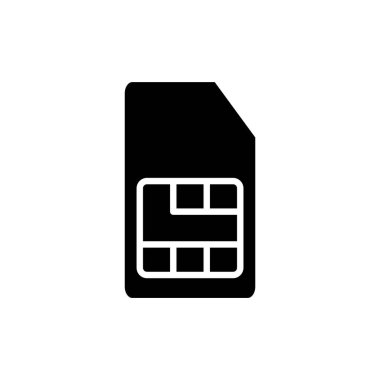 Sim kart simgesi vektör illüstrasyonu. çift sim kart işareti ve sembol