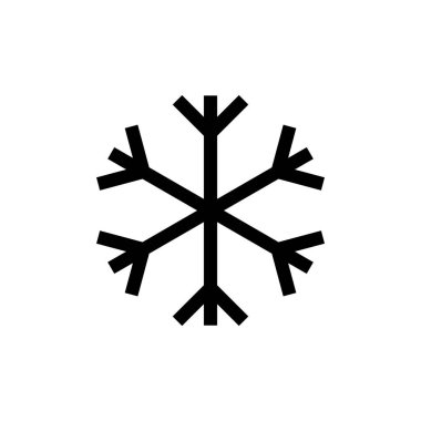 Kar ikonu vektör illüstrasyonu. kar tanesi işareti ve sembol