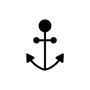 Çapa simgesi vektör illüstrasyonu. Çapa işareti ve sembol. Çapa deniz simgesi.