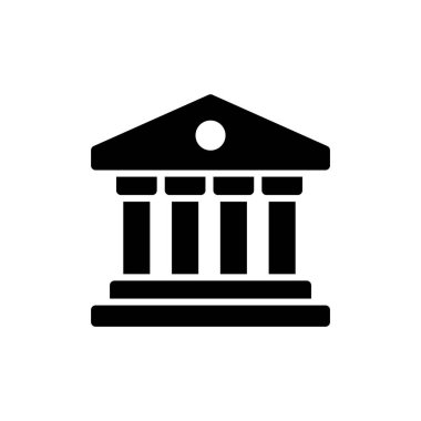 Banka simgesi vektör illüstrasyonu. Banka işareti ve sembol, müze, üniversite