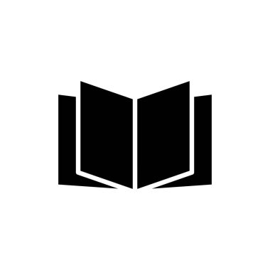 Kitap ikonu vektör çizimi. Açık kitap işareti ve sembol. Kitap simgesi