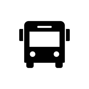 Otobüs simgesi vektör çizimi. Otobüs tabelası ve sembol. taşıma sembolü