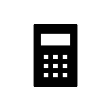 Hesap makinesi ikon vektör çizimi. Hesap makinesi işareti ve simgesi.