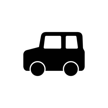 Araba ikonu vektör illüstrasyonu. Araba işareti ve sembol. küçük sedan