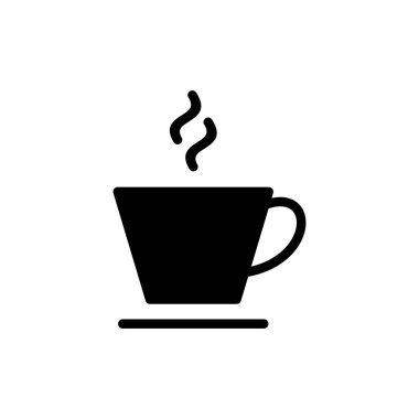 Kahve fincanı ikonu vektör illüstrasyonu. Kahve işareti ve sembol.