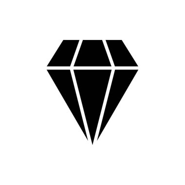Elmas ikon vektör illüstrasyonu. Elmas taşları işareti ve sembolü