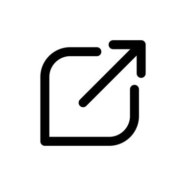 Dış bağlantı ikonu vektör illüstrasyonu. bağlantı işareti ve sembol. hiper bağlantı sembolü