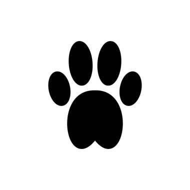 Paw simgesi vektör illüstrasyonu. Pençe izi ve sembol. köpek ya da kedi pençesi