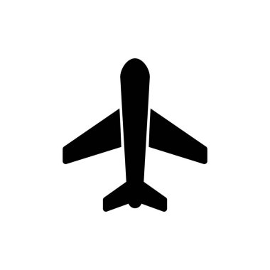 Düzlem ikonu vektör illüstrasyonu. Uçak işareti ve sembol. Uçuş taşıma sembolü. Seyahat işareti. uçak.