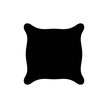 Yastık simgesi vektör çizimi. Yastık işareti ve sembol. Rahat yumuşacık yastık.