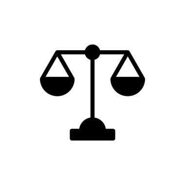 Simge vektör çizimini ölçeklendirir. Kanun ölçekli ikon. Adalet işareti ve sembol