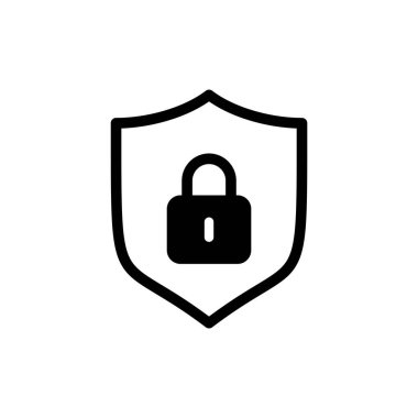 Güvenlik simgesi vektör illüstrasyonu. Koruma işareti ve sembol. Özel hayat. vpn