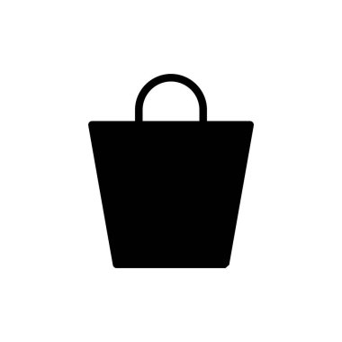 Alışveriş poşeti ikon vektör illüstrasyonu. Alışveriş işareti ve sembol