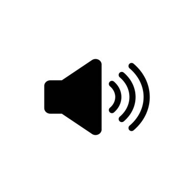 Sözcü simgesi vektör illüstrasyonu. Ses düzeyi ve sembol. Hoparlör ikonu. ses sembolü