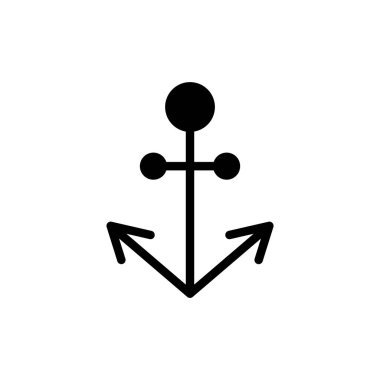 Çapa simgesi vektör illüstrasyonu. Çapa işareti ve sembol. Çapa deniz simgesi.