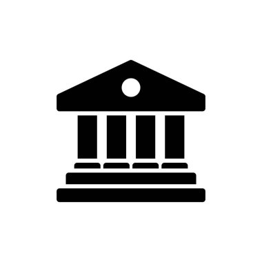 Banka simgesi vektör illüstrasyonu. Banka işareti ve sembol, müze, üniversite