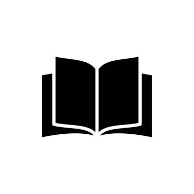 Kitap ikonu vektör çizimi. Açık kitap işareti ve sembol. Kitap simgesi