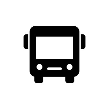 Otobüs simgesi vektör çizimi. Otobüs tabelası ve sembol. taşıma sembolü