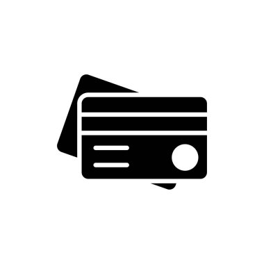 Kredi kartı ikonu vektör illüstrasyonu. Kredi kartı ödeme imzası ve sembolü