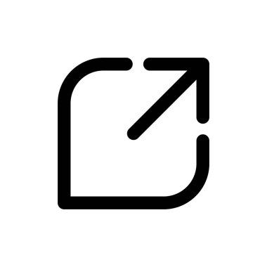 Dış bağlantı ikonu vektör illüstrasyonu. bağlantı işareti ve sembol. hiper bağlantı sembolü