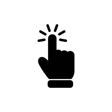 El imleç simgesi vektör illüstrasyonu. İmleç işareti ve sembol. el imleç simgesi clik