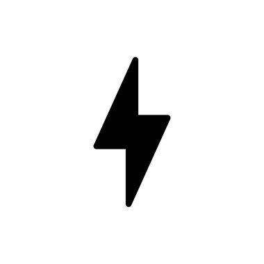 Şimşek simgesi vektör illüstrasyonu. Elektrik işareti ve sembol. Güç simgesi. enerji işareti