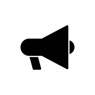 Megafon ikon vektör çizimi. Hoparlör işareti ve sembol