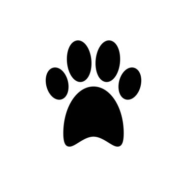 Paw simgesi vektör illüstrasyonu. Pençe izi ve sembol. köpek ya da kedi pençesi