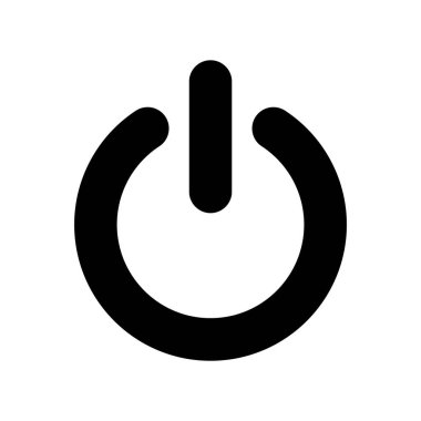 Güç ikonu vektör illüstrasyonu. Güç Anahtarı işareti ve sembolü. Elektrik gücü.