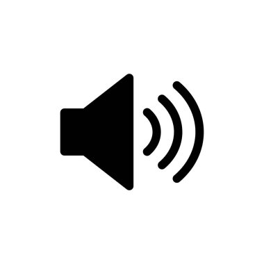 Sözcü simgesi vektör illüstrasyonu. Ses düzeyi ve sembol. Hoparlör ikonu. ses sembolü