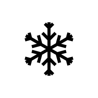 Kar ikonu vektör illüstrasyonu. kar tanesi işareti ve sembol