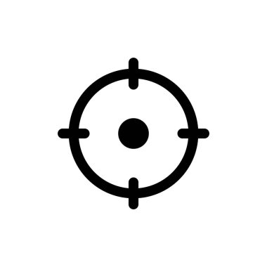 Hedef ikon vektör çizimi. hedef simge vektörü. hedef pazarlama işareti ve sembol