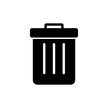 Çöp ikonu vektör illüstrasyonu. Çöp kutusu simgesi. İşareti ve sembolü sil.