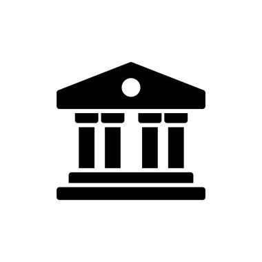 Banka simgesi vektör illüstrasyonu. Banka işareti ve sembol, müze, üniversite