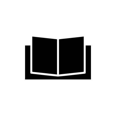 Kitap ikonu vektör çizimi. Açık kitap işareti ve sembol. Kitap simgesi