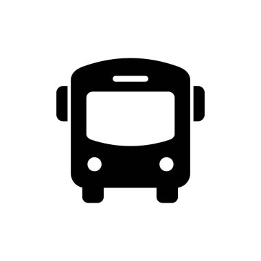 Otobüs simgesi vektör çizimi. Otobüs tabelası ve sembol. taşıma sembolü