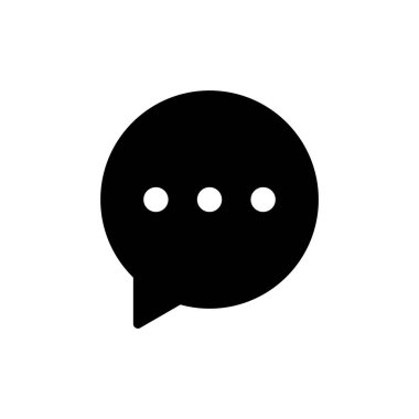 Sohbet ikonu vektör illüstrasyonu. Konuşma balonu işareti ve sembol. Yorum simgesi. ileti