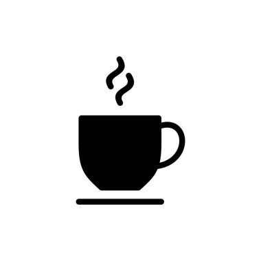 Kahve fincanı ikonu vektör illüstrasyonu. Kahve işareti ve sembol.