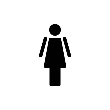 Kadın ikon vektör illüstrasyonu. Kadın imzası ve sembolü